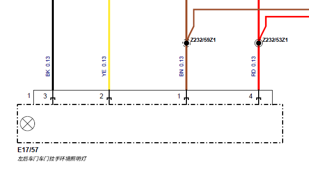 2023年奔驰CLA250氛围灯电路图和连接器位置
