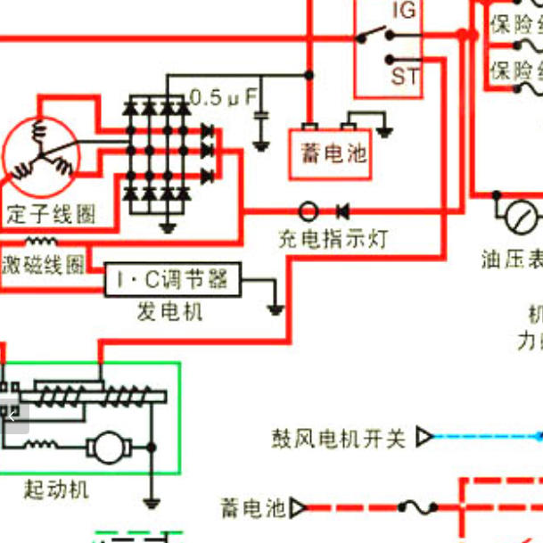 金杯大海狮3线发电机电路图