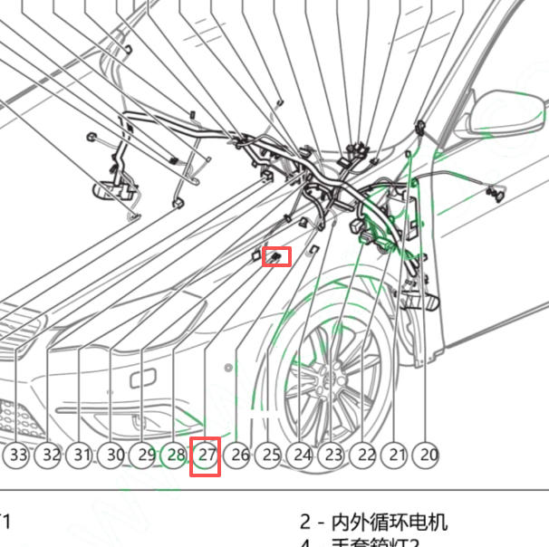 2018年北汽绅宝D70转向角传感器位置