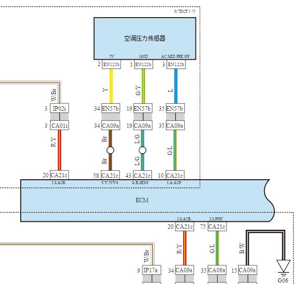 2023年吉利博越L空调压力传感器电路图