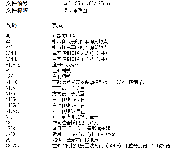 2017年奔驰E300 喇叭电路图