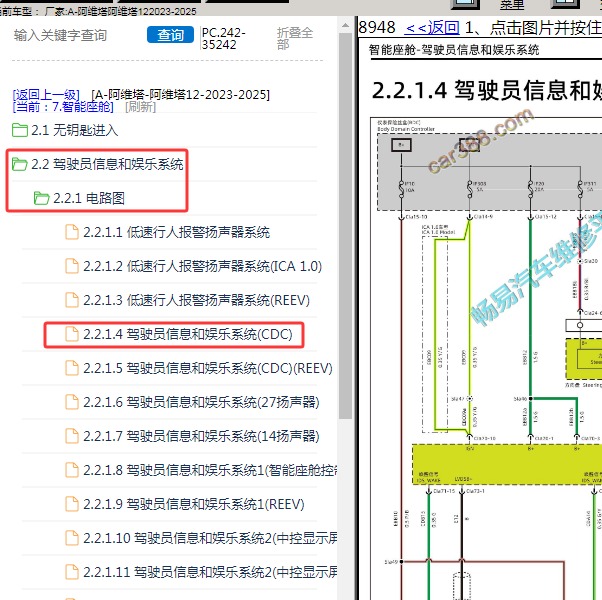 2023年阿维塔12 音响系统电路图
