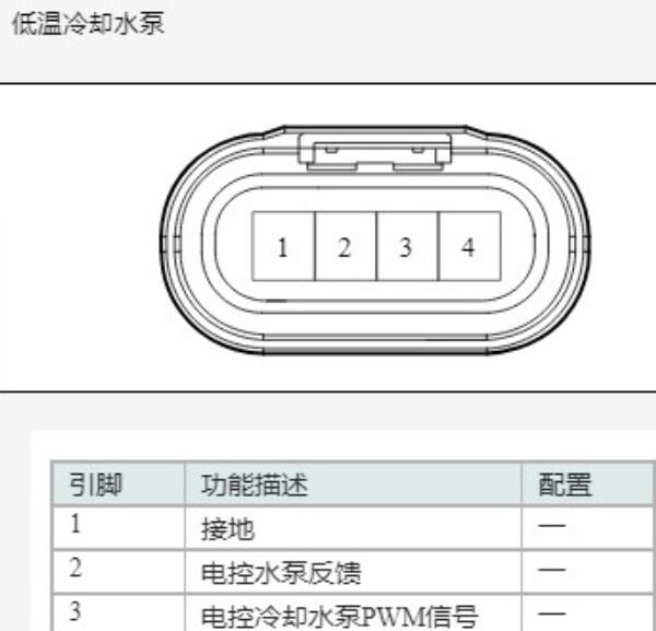 2025年比亚迪宋PLUSDM-i电控水泵针脚资料