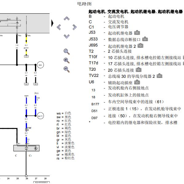 2011年奥迪Q7启动系统电路图