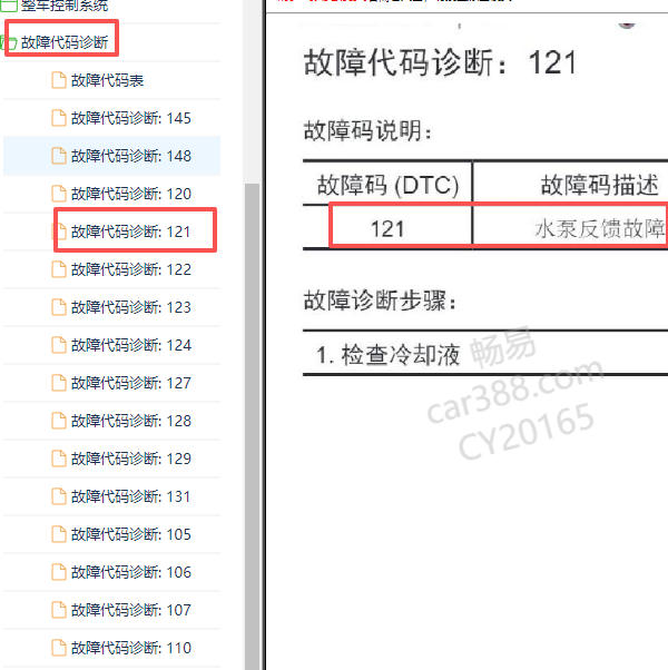 2023-2024年华晨鑫源X30L EV 121故障码资料