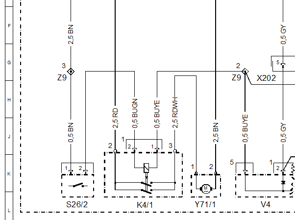 2012年奔驰S350L门锁电路图资料