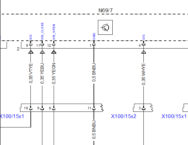 2014年奔驰V250 门锁电路图资料