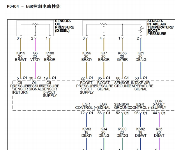 2015年吉普牧马人P0490和P0404故障码资料