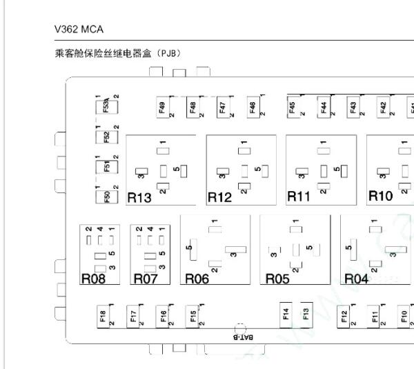2023年江铃福特全顺T8保险继电器资料