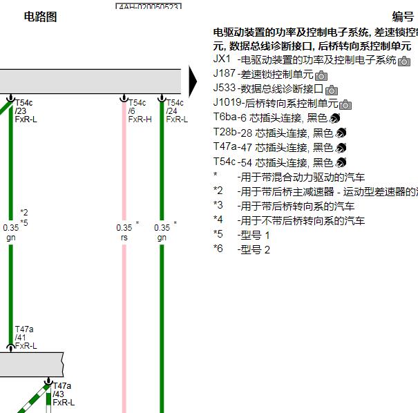 2020年奥迪A6L电驱动装置的功率电子系统控制器电路图