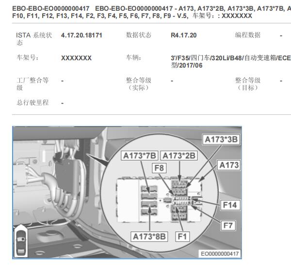 2017年宝马320LI EFM模块位置