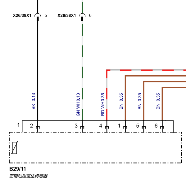 2024年奔驰E350eL 雷达电路图