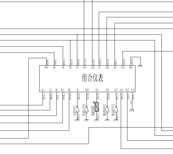 2007年昌河铃木浪迪仪表电路图