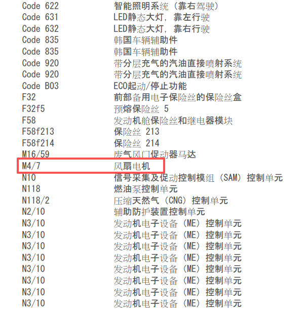 2016年奔驰CLA260电子风扇电路图