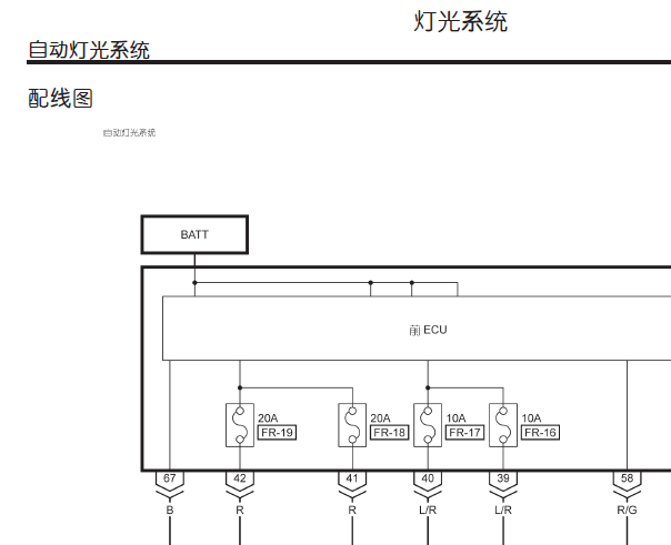 2012年东风裕隆纳智捷大7 大灯电路图资料