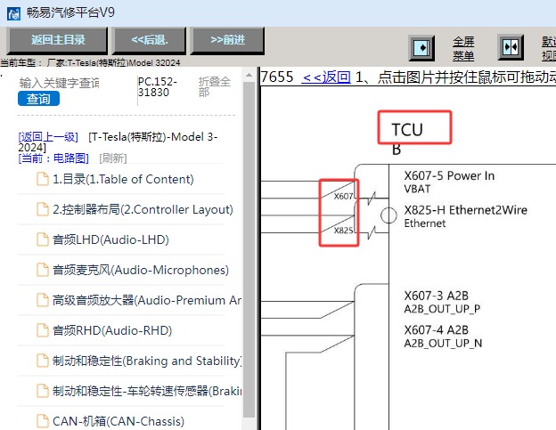 2024年特斯拉Model 3车载无线终端位置