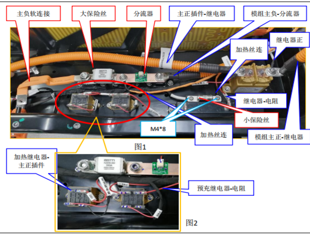 2023年五菱缤果电池包主负继电器位置