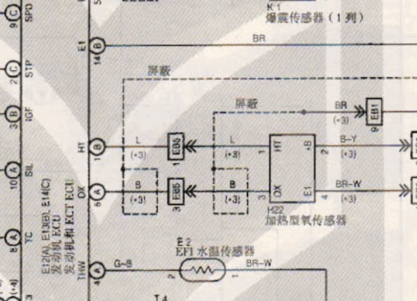 1998年丰田酷路泽1FZ发动机电路图