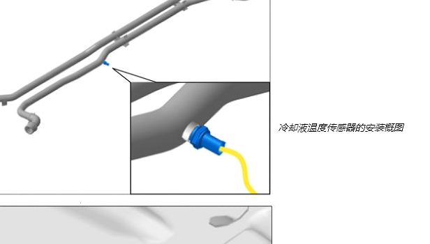 2013年保时捷博克斯特发动机冷却液温度传感器位置和发动机组装资料