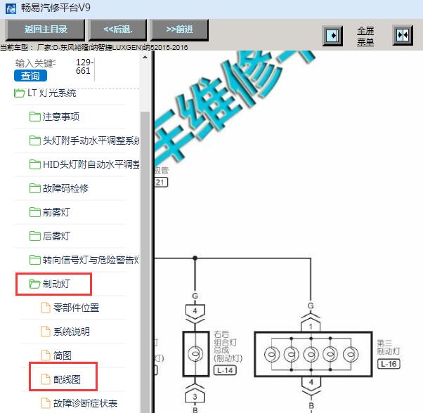 2015年纳智捷纳5刹车灯电路图