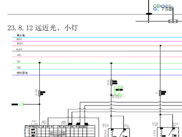 2023年吉利远程星享V6E灯光电路图