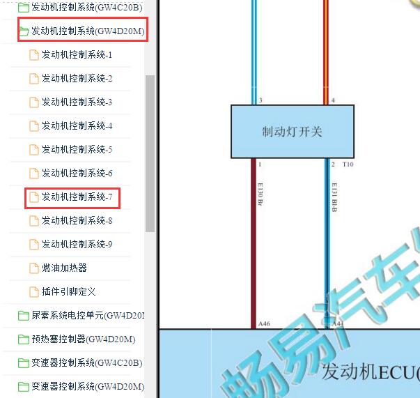 2023年长城炮刹车开关电路图