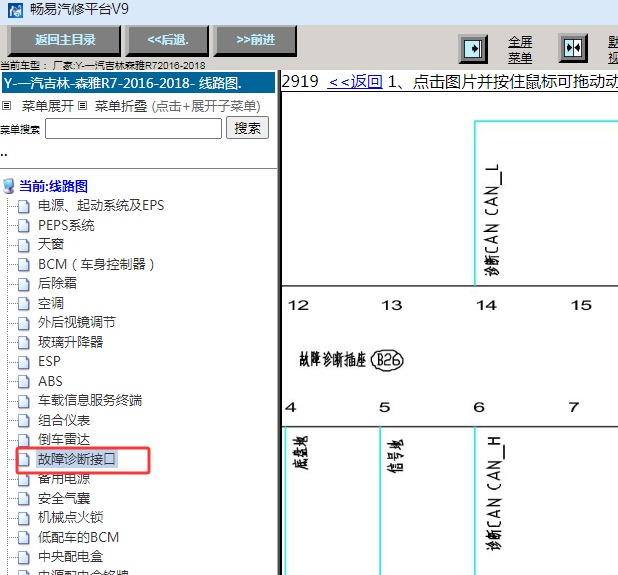 2016-2018年一汽吉利森雅R7网络通讯电路图资料