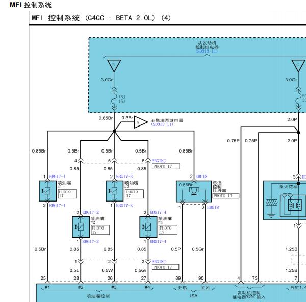 2012年现代名驭发动机电路图