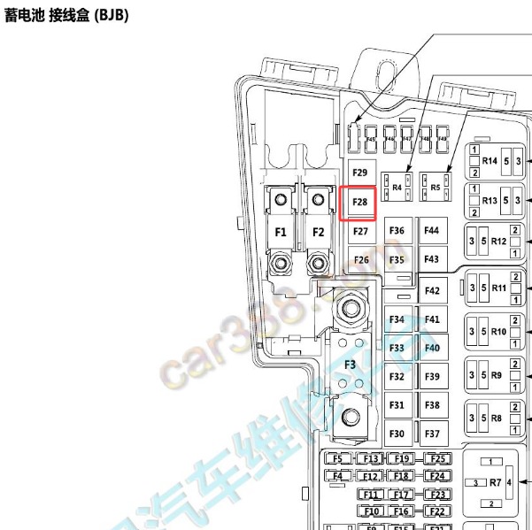 2017年长安福特-福睿斯 点烟器保险位置