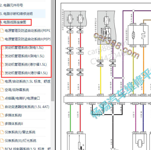 2016-2017年力帆迈威LF475Q-h发动机电路图