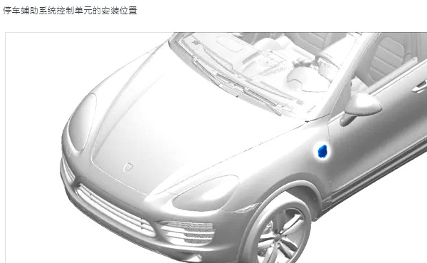 2018年保时捷卡宴倒车雷达模块位置