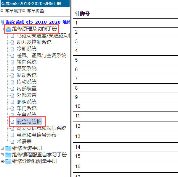 2019年荣威EI5网关针脚定义