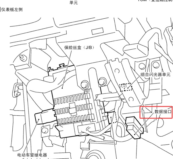 2004年日产风度OBD位置