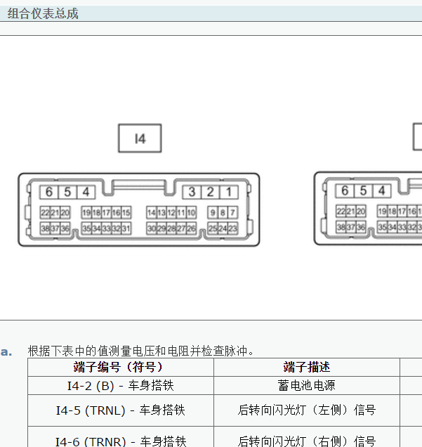 2022年丰田卡罗拉智能电脑模块和仪表针脚定义图