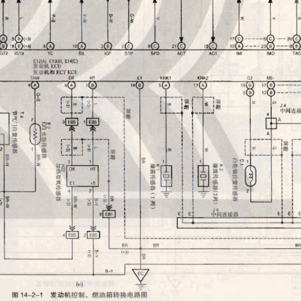 1998年丰田酷路泽化油器电路图