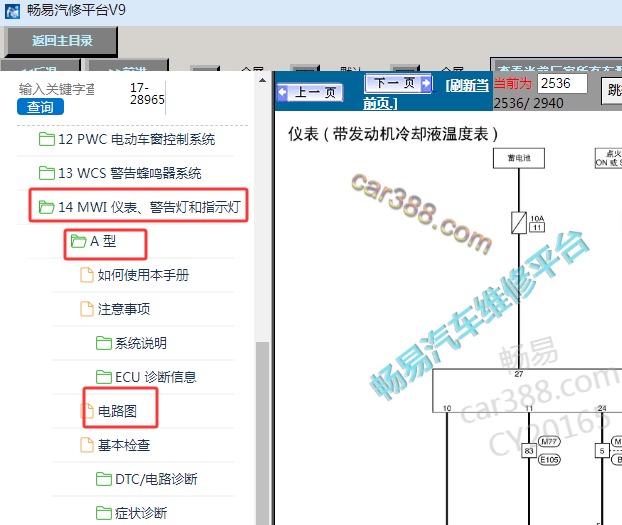 2014-2015年日产阳光仪表电路图资料