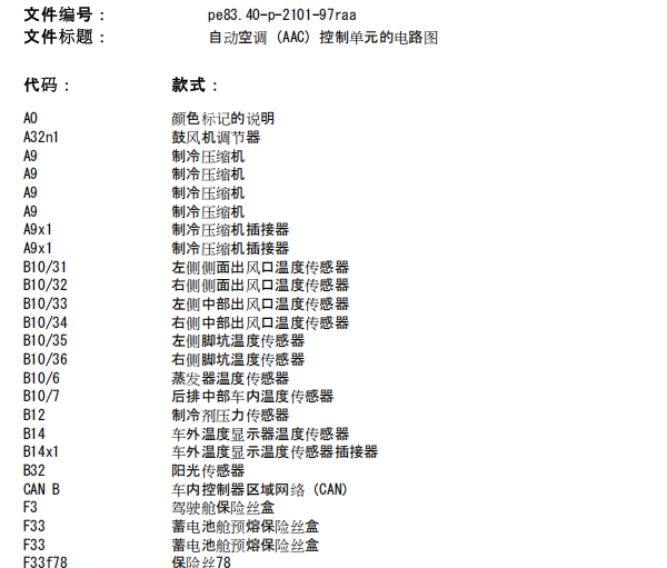2011年奔驰R300L 压缩机控制电路图