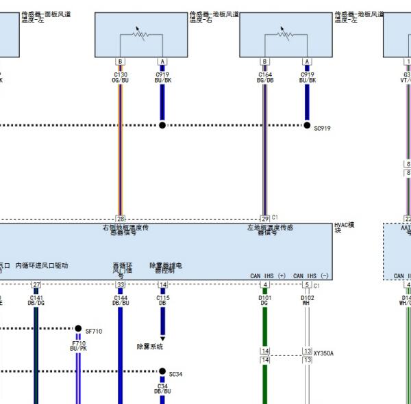 2021年吉普牧马人空调通讯电路图