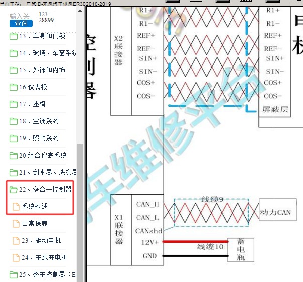 2018年东风俊风ER30 CAN通讯电路图