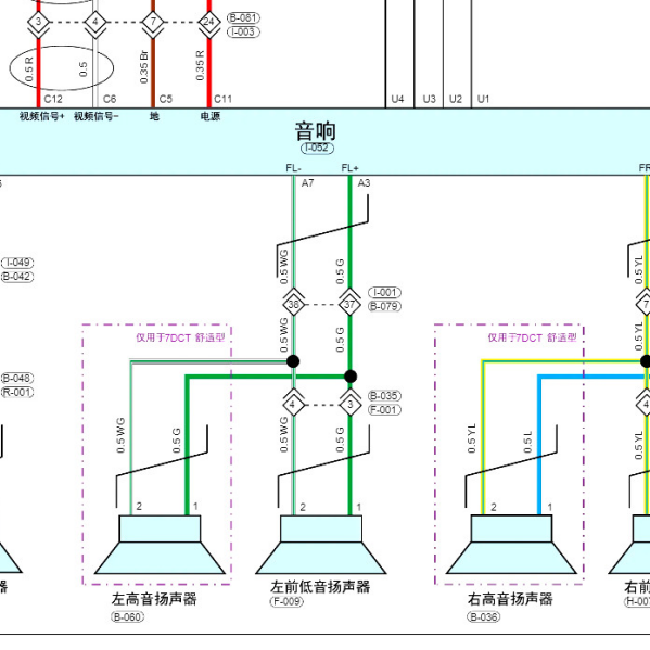 2025年奇瑞瑞虎8 音响系统电路图
