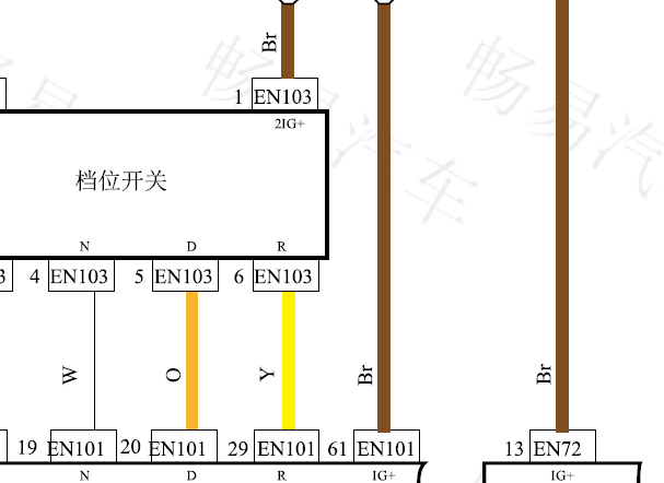 2017年吉利远景换档系统电路图资料