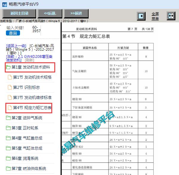 2012-2017年长城风骏5发动机扭矩资料