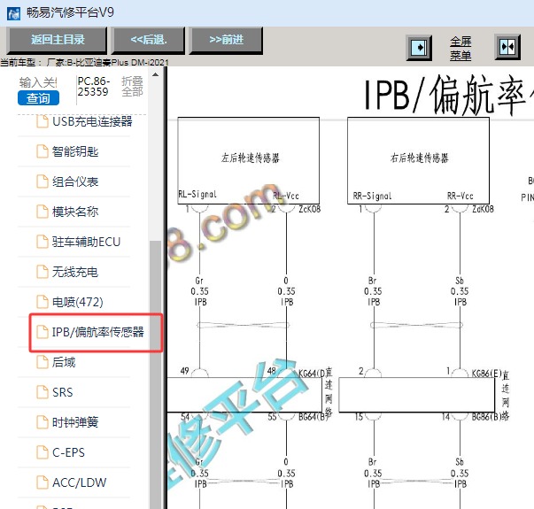 2021年比亚迪-秦Plus DM-i ABS电路图和针脚