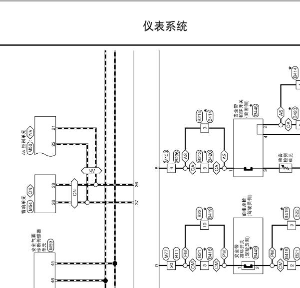 2014年日产天籁仪表电路图
