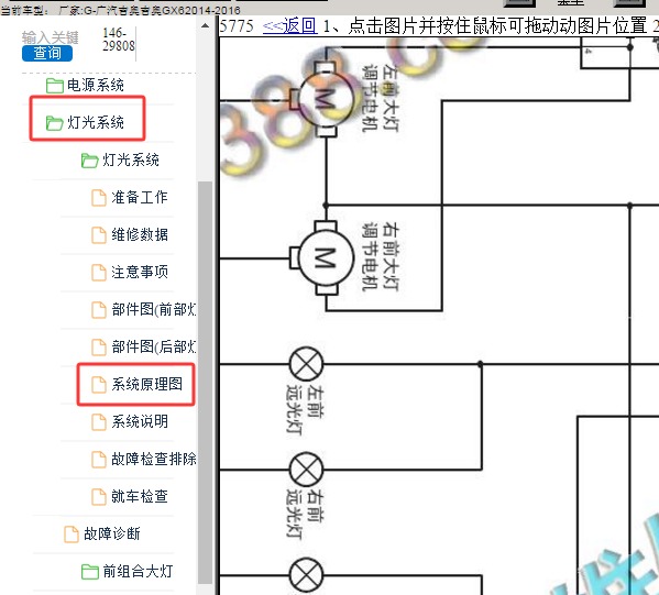 2015年广汽吉奥GX6大灯电路图