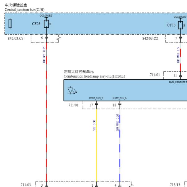 2024年极越07大灯电路图