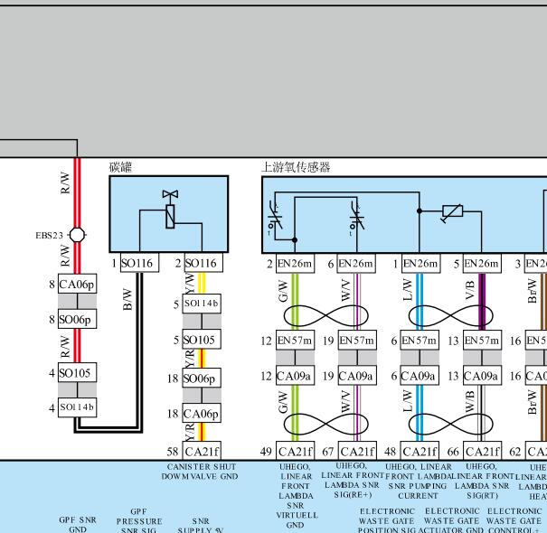 2024年吉利银河L7前氧传感器电路图