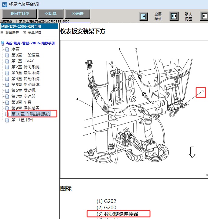 2006年别克君越数据连接器位置