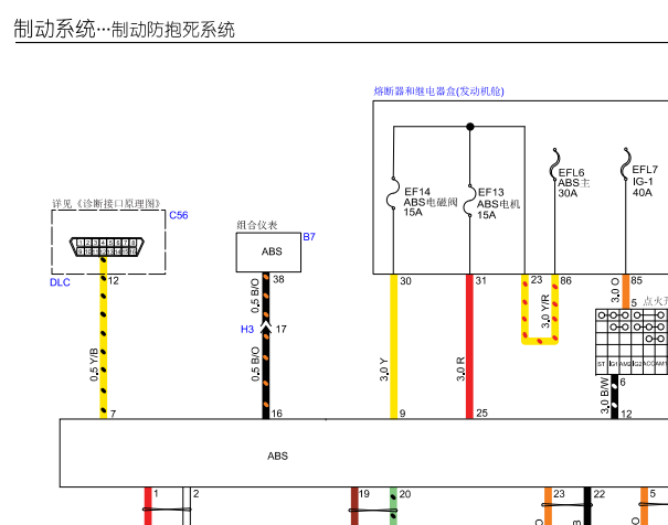2016年五十铃铃拓ABS电路图