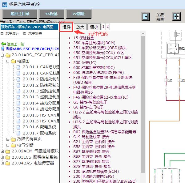 2019年观致3网络通讯电路图